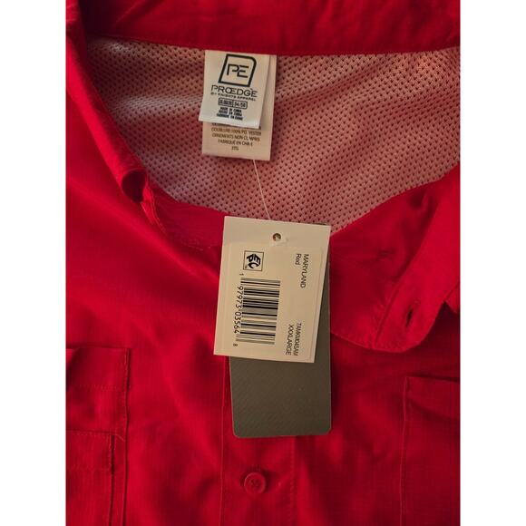 ProEdge Men's Maryland Terrapins Short Sleeve‎ 3XL Button-Down Shirt Red UPF 50+ - Picture 4 of 9